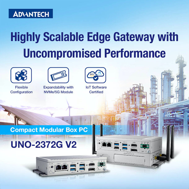 Advantech launches the new Elkhart Lake Modular Edge Computer UNO-2372G V2